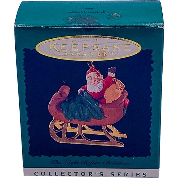 1996 Hallmark Keepsake Miniature Night Before Christmas Tree Ornament in Box - Picture 2 of 7